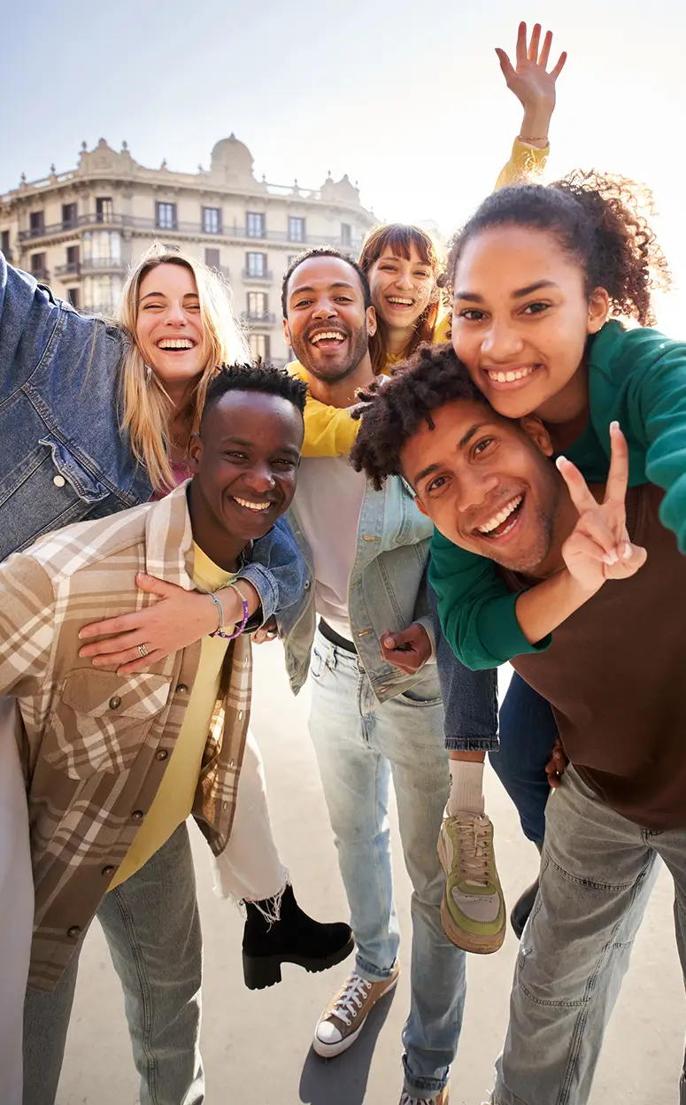 group of diverse young adults